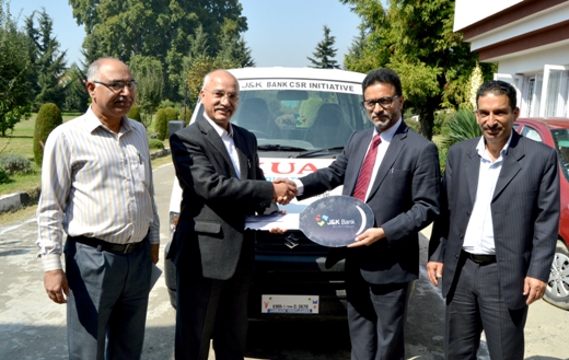 J&K Bank donates ambulance, commissions ATM J&K Bank donates ambulance, commissions ATM