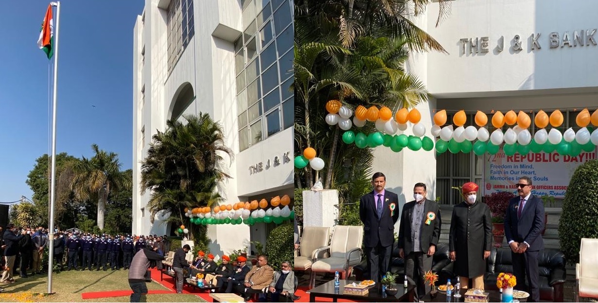 J&K Bank celebrates 72nd Republic Day; CMD unfurled the  national…