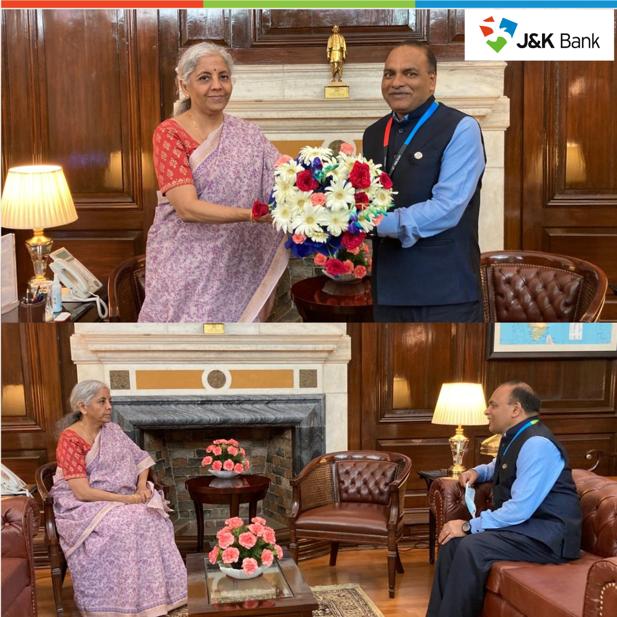 J&K Bank MD Baldev Prakash calls upon Finance Minister
