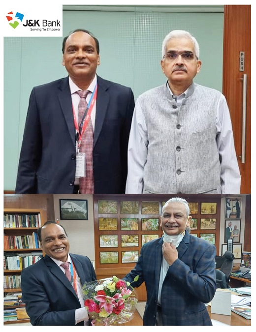 J&K Bank MD Baldev Prakash calls upon RBI  Governor