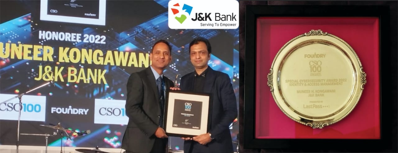 J&K Bank bags 2 awards for robust  information-security We promise…