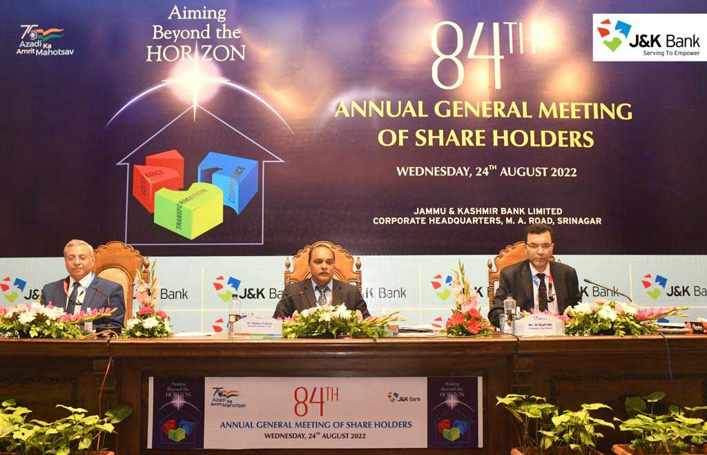J&K Bank hosts 84th Annual General Meeting