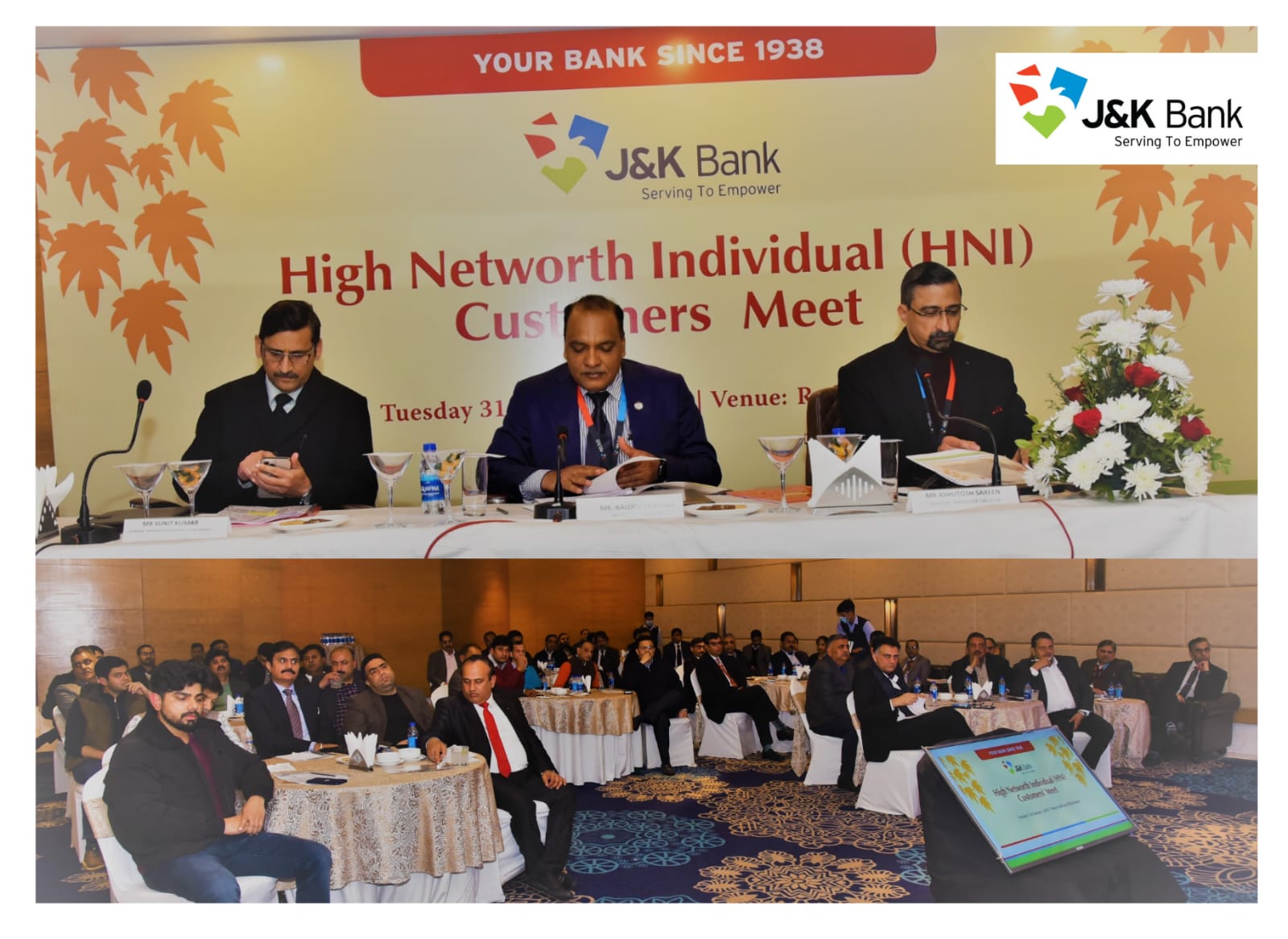 J&K Bank Management meets HNI Clients in Jammu