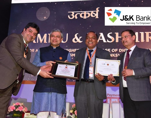 J&K Bank awarded for promoting digital  payments