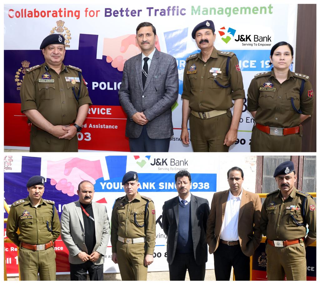 J&K Bank hands over branded barricades to Traffic Department Srina…