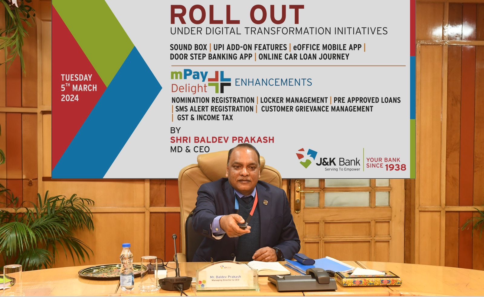 J&K Bank rolls out new digital offerings,  enhances services in mP…