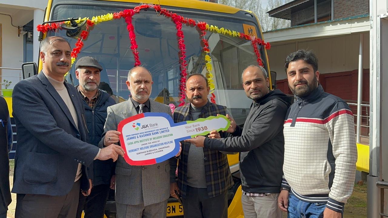 J&K Bank adds miles to smiles of special children Provides 30-Seat…