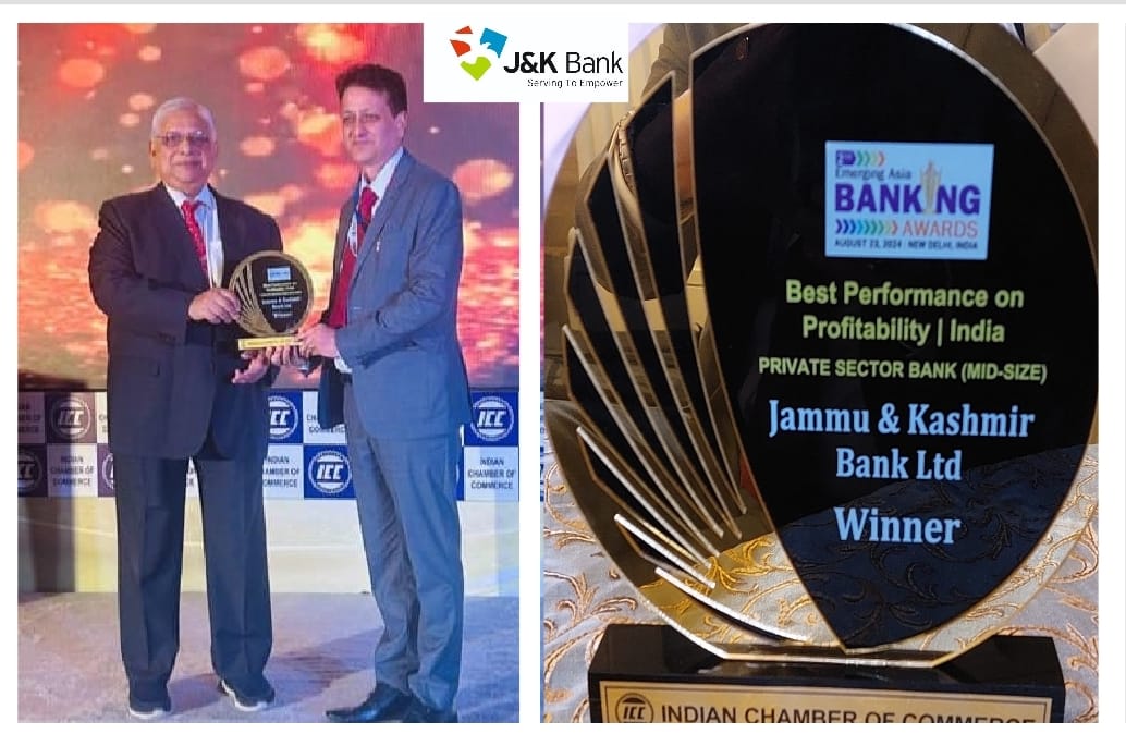 J&K  Bank shines at ICC Emerging Asia Banking Conclave & Award…