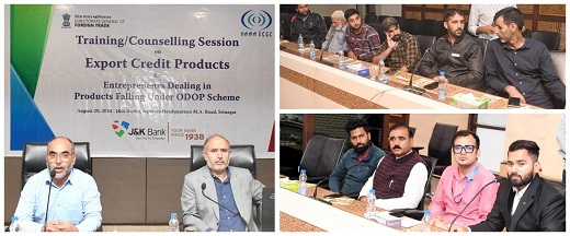 J&K Bank organizes training-cum-counselling session for ODOP entre…