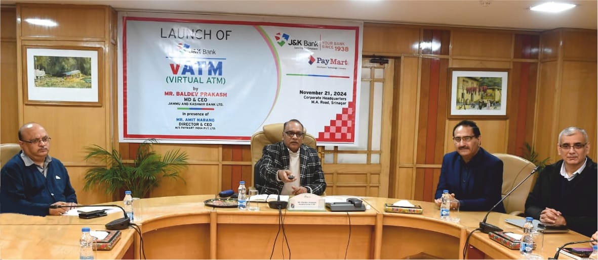 J&K Bank launches Virtual ATM facility in collaboration with Payma…