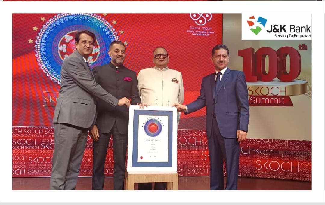 J&K Bank bags SKOCH Gold Award for 'Corporate Governance…