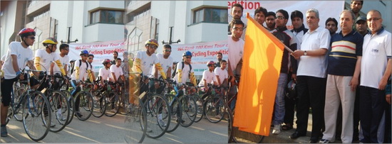 JK Bank's save environment initiative.Chairman flags off 100 km T… JK Bank's save environment initiative.Chairman flags off 100 km T…