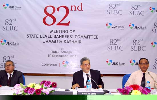 82nd SLBC held : J&K Bank disburses 631.76 Cr to priority sector i… 82nd SLBC held : J&K Bank disburses 631.76 Cr to priority sector i…