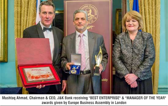 J&K Bank awarded 'Best Enterprise' by Europe Business As…