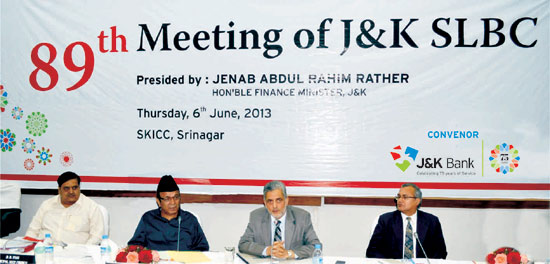 89th J&K SLBC meeting held : J&K Bank major contributor with 6…