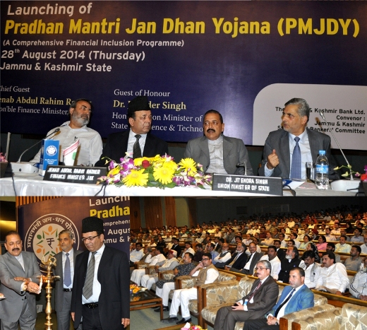 Pradhan Mantri Jan Dhan Yojana launched in J&K Pradhan Mantri Jan Dhan Yojana launched in J&K