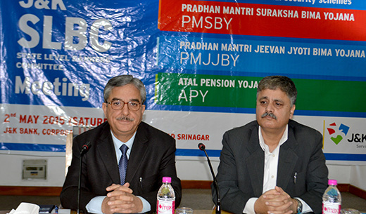 Special J&K SLBC meeting discusses 3 new social security schemes Special J&K SLBC meeting discusses 3 new social security schemes