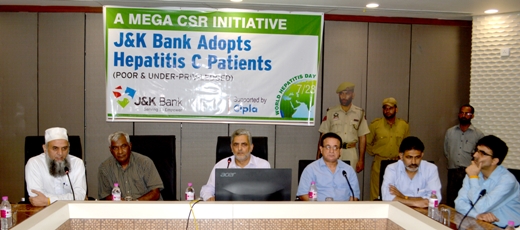 J&K Bank mega  CSR initiative on World Hepatitis Day