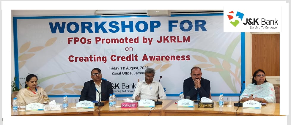 J&K Bank organises credit awareness workshop for FPOs in Jammu