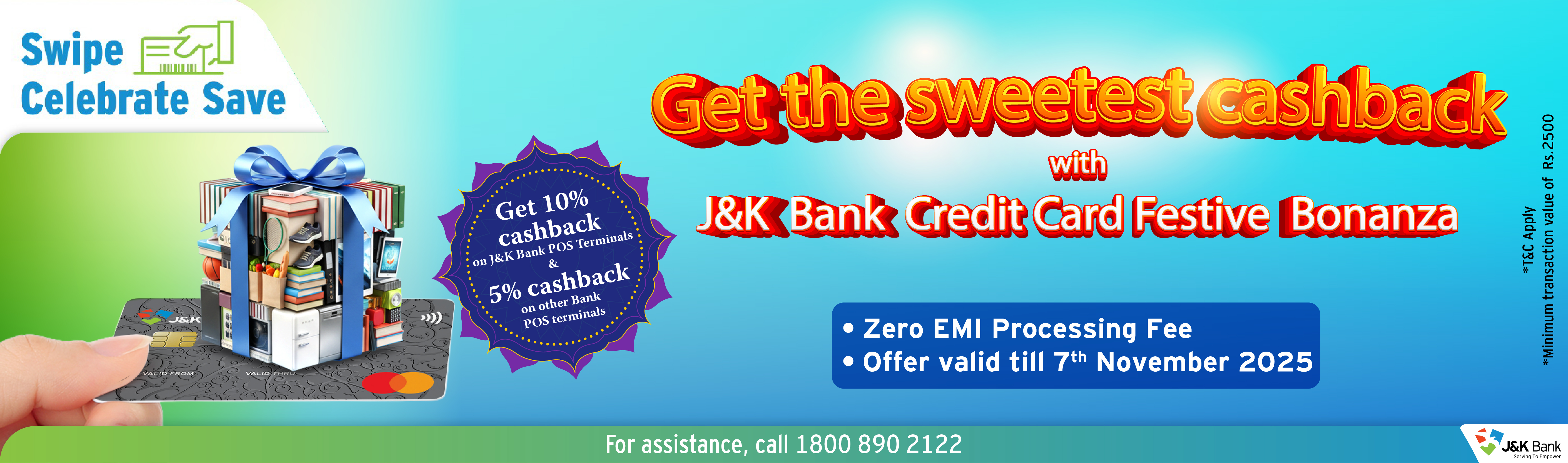Get the Sweetest Cashback with JK Bank Created Card Festive Bonanza