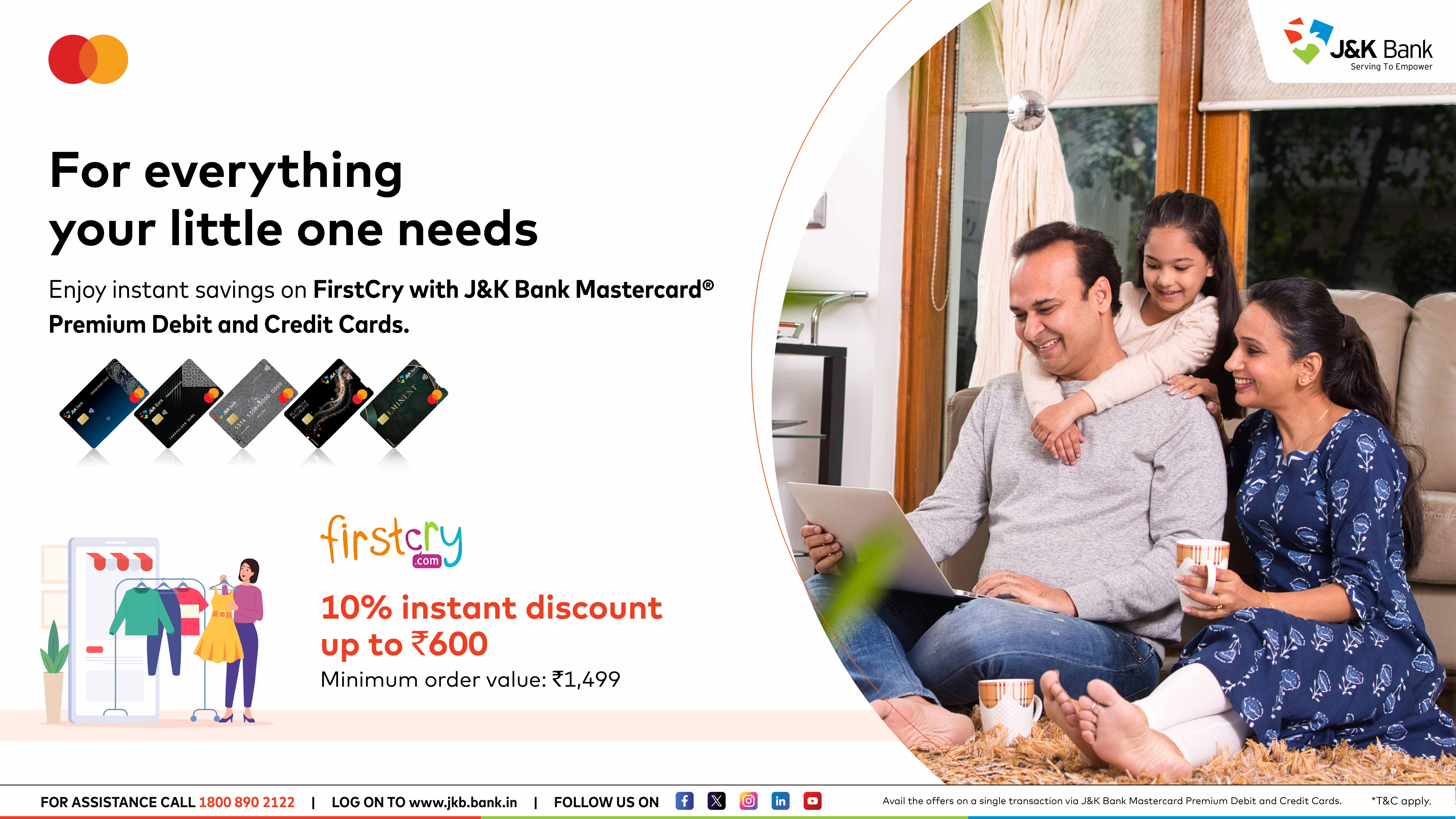 JK Bank FirstCry Web Banner